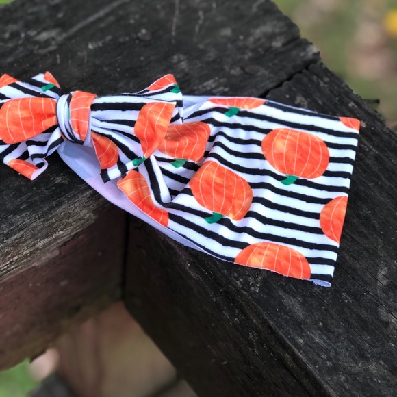 Striped pumpkin headwrap - Picture 2 of 2